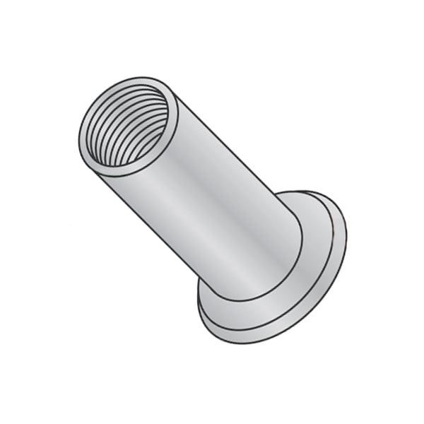 Newport Fasteners Rivet Nut, #10-32 Thread Size, 0.396 in Flange Dia., 0.626" L, Aluminum, 1000 PK 207375 - main